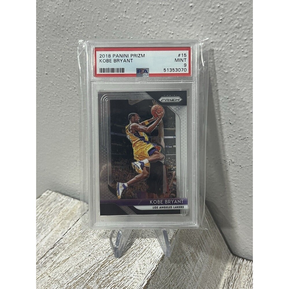 Kobe Bryant 2018 Panini Prizm Base Card #15 PSA 9 MINT LA Lakers HOF